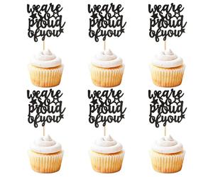 24 Pack 2025 Graduation Cupcake Toppers We are So Proud Of You Cupcake Picks for 2025 Graduation Theme Birthday Party Supplies Decorations proudb