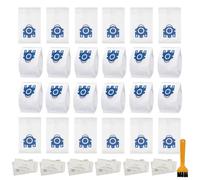 24 Pack 3D Airclean GN Vacuum Bags Compatible with Miele Classic C1, Complete C1, Complete C2, Complete C3, S400i S600 S2 S5 S8 Series, 6 Motor Protection Filters 6 AirClean Filters 1 Cleaning Brush