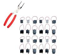 24-Pack 9038A Relay Bypass Switch Kit with Amp Loop for Fuel Pump Testing, 12V 20A Continuous 30A for surge, Vertical or Horizontal Install for Cooling Fans Window Motors Headlights AC Compressors