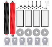 24 Pack Accessories Kit for Roborock Qrevo Master/Qrevo Slim Robot Vacuum, Replacement Parts with Dual Main Brush, 6*Side Brushes, 4*Filters, 4*Microfiber Mop Cloths, 6*Dust Bags, 2*Tools