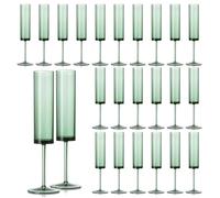 24 Pack Acrylic Dark Green Wine Glasses Green champagne glasses Champagne Flutes Sparkling Wine Glasses Wine Goblets Wedding Glassware Set Drinkware Glasses for Wedding Bar Celebration Baby Shower