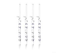 24 Pack Acrylic Icicle Ornaments for Christmas Tree Decor, Simulated Ice | for crystal Hanging Drops with Lanyard, Winter Themed Window Casing and Home Holiday Decoration, Clear Fake Snow Drips for