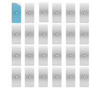 24 Pack Adhesive Metal Plates for Magnets, Ultra-Thin Metal Strips 2 x 0.96 Inch with Strong Adhesive Backing & Pre-Drilled Holes, Magnetic Sheets for LED Lights, Phone Mounts & Non-Steel Vent Covers