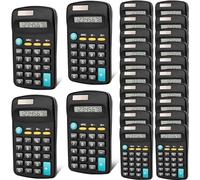 24 Pack Basic Calculator for Students - Pocket Size Mini 8 Digit Display Solar Battery Dual Power Handheld for Office, School and Home
