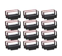 24 Pack Black and Red Ribbon Cartridge for Epson ERC30, ERC34, ERC38, TM-U220, Bixolon GRC-220BR