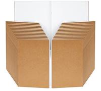 24 Pack Blank Unlined Notebook Bulk Set, Letter Size Kraft Paper Journals with 24 Sheets for Drawing, Sketchbook, Office Supplies (8.5 x 11 In)