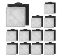 24-Pack Cat Water Fountain Replacement Filter Fit for Petsafe Premier, Outlast Pumpless, Ion-X & Viva Pet Water Fountain, Double Filtration, Square (Black)