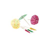 24 Pack Colorful Cocktail Umbrellas - Decorative Paper Drink Parasols for Tropical Drinks, Cocktails, Luaus, Parties & Beach Themes - Assorted Colors Mini Drink Picks