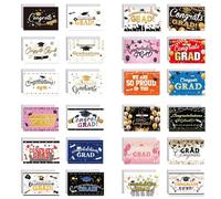 24-Pack Creative Graduation Greeting Cards - Congratulations Card Set, Perfect for Writing Graduation Wishes at Parties