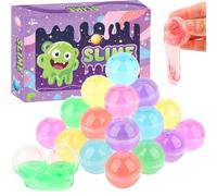 24 Pack Crystal Clear Slime Ball - Stretchy, Non-Sticky, Mess-Free, Slime Party Favors, Stress Relief, and Safe - Toys for Girls and Boys - Classroom Reward, Party Supplies