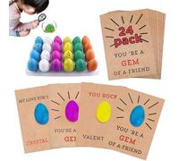 24 Pack Dinosaur Growing Eggs - Hatching Egg Grow in Water Crack, Dinosaur Hatching Eggs, Resilient Educational Toy, Special Assorted Color Set | Reliable Party Favor for Valentines Day, Toy Gift