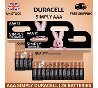 24 PACK DURACELL SIMPLY AAA BATTERIES LONG LASTING ALKALINE POWER | UK STOCK