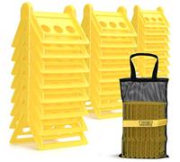 24 Pack Edge Corner Protector with Carrying Case for Flatbed Cargo Load Truck Shipping - 4'' x 6'' Winch Ratchet Straps Plastic Protectors