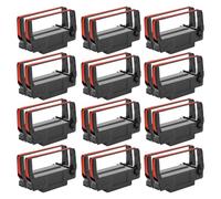 24-Pack ERC-30 ERC-34 ERC-38 B/R Ribbon Cartridge Black and Red Ink Replacement for Epson ERC30/34/38, TM-U220, BTP-M300, GRC-220BR Printers, Individually Sealed