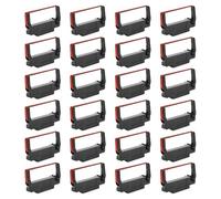 24-Pack ERC-30 ERC-34 ERC-38 B/R Ribbon Cartridge Black and Red Ink Replacement for Epson ERC30/34/38, TM-U220, BTP-M300, GRC-220BR Printers, Individually Sealed