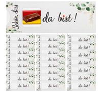 24 Pack Felt Chocolate Packaging, Chocolate Bar Packaging Sleeve Guest Gift for Wedding Birthday Graduation Communion Confirmation Christening, Schön dass du da bist(Green)