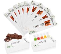 24 Pack Felt Present Bags Schön dass du da bist (So Glad You're Here) - Party Favors for Chocolate Treats, Anniversary & Holiday Gathering Souvenirs(Green)