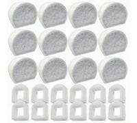 24 Pack Foam Pre-Filters and Carbon Filter for PetSafe Drinkwell Fountain INOX 360 Avalon Pagoda Seascape and Sedona Fountains