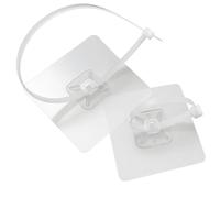 24 Pack Furniture Straps, Furniture Safety Fixings for Child and Pet Safety, No Drill Wall Anchors for TV, Wardrobe, Cabinet, Bookshelf, Dresser, Earthquake Protection, 7x7cm with Cable Ties