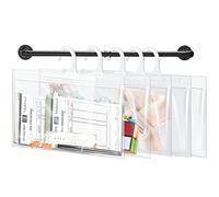 24 Pack Hanging Storage Bags, Large Hook 8.5 x 10.5-inch Clear Plastic Bags for Classroom, Library, and Pharmacy Use