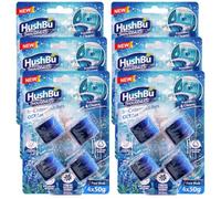24 Pack HushBu Cube Coloured Water In Tank Cleaning Blocks Limescale Remover Cistern Block, Toilet Cleaner Block with Cleaning and Foaming Action, Toilet Fresheners, Ocean
