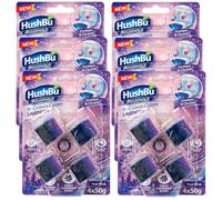 24 Pack HushBu Cube Coloured Water In Tank Cleaning Blocks Limescale Remover Cistern Block, Toilet Cleaner Block with Cleaning and Foaming Action, Toilet Fresheners, Lavender