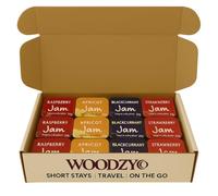 24-Pack Jam Pots - 6 Raspberry, 6 Apricot, 6 Blackcurrant & 6 Strawberry | Individually Sealed Portion Jams in Recyclable Box - Perfect for Travel Hosts, Holiday Stays & Breakfast Buffets