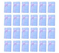 24 Pack Jewelry Gifts Boxes,Kraft Boxes,Rectangular Cardboard Packaging Box Set,Paper Gift Wrapping Boxes with Ribbon Bow-Knot,for Anniversaries Weddings Party Festivals Birthdays DIY Gift Wrapping