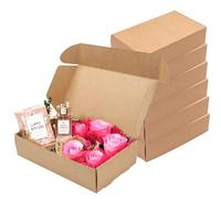 24 Pack Kraft Gift Boxes 19x11x4.5cm /7.48x4.3x1.77 Inch Thickened Paper Cardboard Boxes Candy Snack Goodie Wrapping Box DIY Empty Blank Box for Birthdays Wedding Holiday Graduations