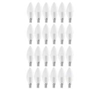 24 Pack LED Light Bulbs Candle E14 / SES Small Edison Screw Fitting Bulb Warm White 2700K 6W = 40W Energy Saving Non Dimmable