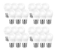 24 Pack LED Light Bulbs Mini Globe Golf Ball E27 Screw Fitting Warm White 2700K 6W = 40W Energy Saving