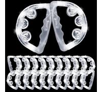 24 Pack LED Light Up Tambourines,Tamborine For Adults With White Flashing LED,Glow in The Dark Handheld Percussion Musical Instrument Wedding Reception Dance Floor Props Party Favors