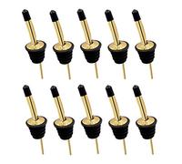 24 Pack Liquor Pour Spouts Set - Stainless Steel bottle spout and Liquor Pourers Dust Caps Covers Gold