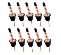 24 Pack Liquor Pour Spouts Set - Stainless Steel bottle spout and Liquor Pourers Dust Caps Covers Rose Gold