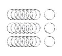 24 Pack Loose Leaf Binder Rings 5 cm Smooth Steel Book Rings for Index Cards Flash Cards Receipts Memos Photos and Files Heavy Duty Organizers Loops for Office School and Home Use