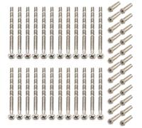 24-Pack M4 Door Handle Screws Kit - Adjustable Length Connecting Bolts with Sleeves for Cabinet, Drawer & Furniture Repair - Stainless Steel Fixing Screws for Handles, Hinges & Hardware Installation