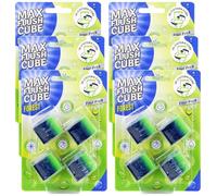 24 Pack Max Flush Cube Coloured Water In Tank Cleaning Blocks Limescale Remover Cistern Block, Toilet Cleaner Block with Cleaning and Foaming Action, Toilet Fresheners, Forest