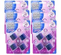 24 Pack Max Flush Cube Coloured Water In Tank Cleaning Blocks Limescale Remover Cistern Block, Toilet Cleaner Block with Cleaning and Foaming Action, Toilet Fresheners, Lavender