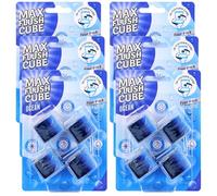 24 Pack Max Flush Cube Coloured Water In Tank Cleaning Blocks Limescale Remover Cistern Block, Toilet Cleaner Block with Cleaning and Foaming Action, Toilet Fresheners, Ocean