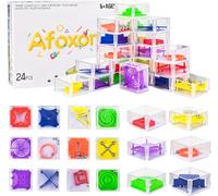 24 Pack Maze Cube Puzzle Toys for Teens Adults Kids,Balance IQ Maze Game, Mini Maze Cube Puzzle Box 3D Brain Maze Toy Puzzles Party Favor Games, Ideal Prizes Gifts for Kids and Adults