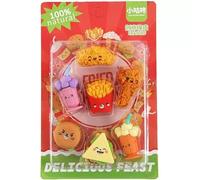 24-Pack Meal Structure Erasers - Non-Food STEM Sorting Kit with Stackable Layers, PVC Classroom Manipulatives for Math Grouping & Physics Balance