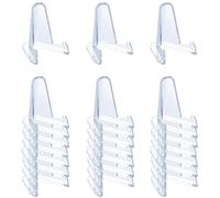 24 Pack Mini Clear Acrylic Easel Stands - 2.3 Inch Tall, Coin Display, Photo Display, Magnetic Card Holder