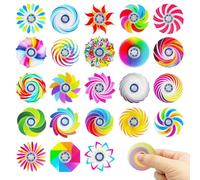 24 Pack Mini Fidget Spinners Party Bag Fillers for Kids Colorful Pass the Parcel Prizes Stress Relief Sensory Fidget Toys Pack Hand Spinners for Classroom Rewards Birthday Gifts(1.57 Inch)