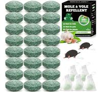 24 Pack Mole Repellent Balls - Powerful Vole Gopher Groundhog Rodent Repellant for Outdoor Lawn Garden Yard - Safe and Effective Gopher Mole Deterrent, Armadillo Repellent, Plants Pets Safe