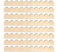 24 Pack of 15.75 Inch Unfinished Wooden Scalloped Moulding Trim Unfinished Scalloped Decorative Wood Trim DIY Moulding Trim Scalloped Edge Decorative Wood Molding for Home Wall Decor