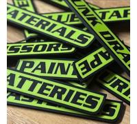 24 Pack of Magnetic Toolbox Labels, 3D-Printed Reusable Tool Box Labels, Reusable Tags for Steel Toolboxes, Carts, Drawers, and Cabinets Green