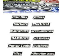 24 Pack of Magnetic Toolbox Labels, 3D-Printed Tool Box Labels, General Tool Box Organize Accessories, Reusable Tags for Steel Toolboxes, Carts, Drawers, and Cabinets