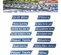 24 Pack of Magnetic Toolbox Labels, 3D-Printed Tool Box Labels, General Tool Box Organize Accessories, Reusable Tags for Steel Toolboxes, Carts, Drawers, and Cabinets