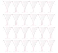 24 Pack Plastic Martini Glasses, 6.25oz/180ml Disposable Cocktail Glasses, Plastic Margarita Glass Perfect for Wedding, Party (Pink)