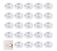 24 Pack Plug Socket Covers UK, Baby Proofing Socket Covers Effectively Prevent Children from Receiving Electric Shocks, Ideal for Home, School - White